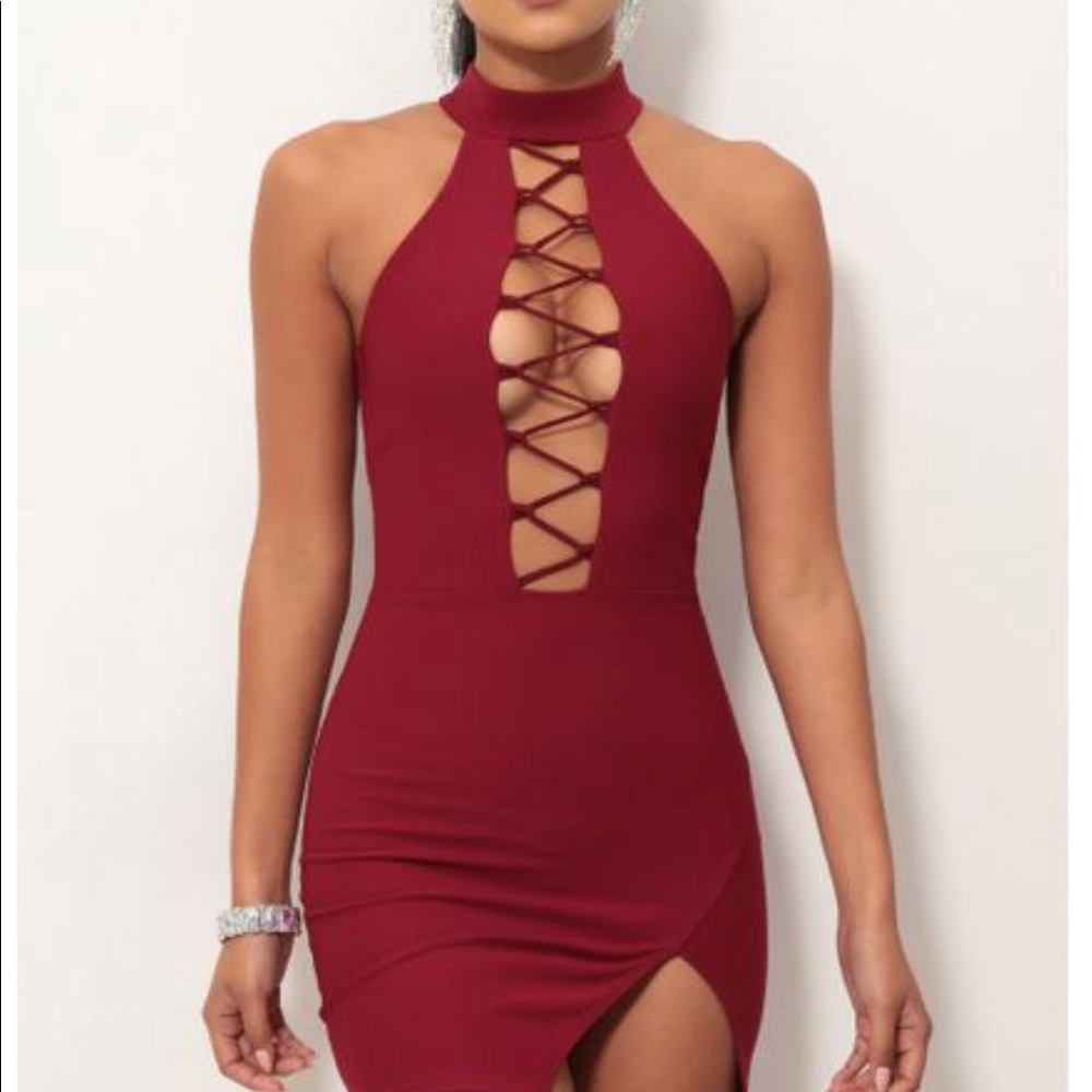 Lucy in the Sky Sexy Cut-out High Neck Dress